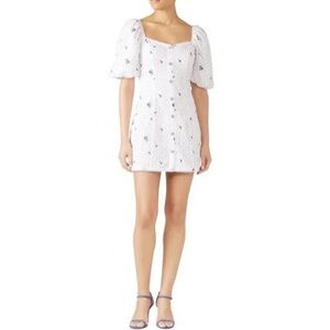 Saylor Dina Cotton Puff Sleeve Eyelet Floral Dress